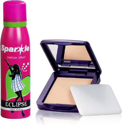 

Oriflame Sweden The One Illuskin Powder - Dark Compact - 8 g (30614) one sparkle perfume spray 150 ml(Set of 2)
