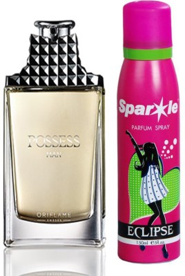 

Oriflame Sweden Possess Man Eau de Toilette 75ml (31825) With one sparkle perfume spray 150 ml(Set of 2)