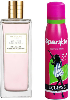 

Oriflame Sweden Women's Collection Delicate Cherry Blossom Eau de Toilette 50ml (32440) With one sparkle perfume spray 150 ml(Set of 2)