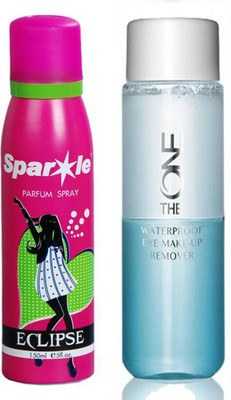

Oriflame Sweden The ONE Waterproof Eye Make-Up Remover 100ml (32138) With one sparkle perfume spray 150 ml(Set of 2)