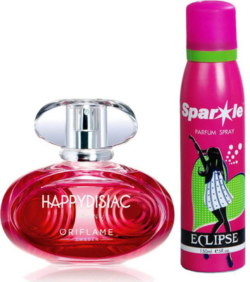 

Oriflame Sweden Happydisiac Woman Eau De Toilette 50ml (31630) With one sparkle perfume spray 150 ml(Set of 2)