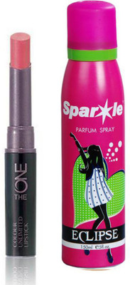 

Oriflame Sweden The ONE Colour Unlimited Lipstick 1.7g (Absolute Blush - 30571) With one sparkle perfume spray 150 ml(Set of 2)