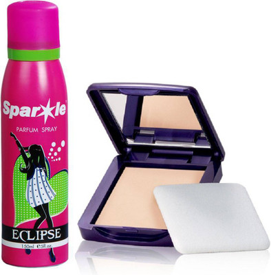 

Oriflame Sweden The One Illuskin Powder - Medium Compact - 8 g (60613) one sparkle perfume spray 150 ml(Set of 2)