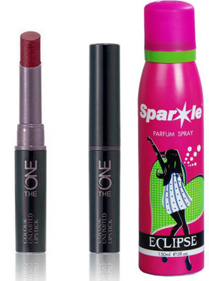 

Oriflame Sweden The ONE Colour Unlimited Lipstick 1.7g (Mocha Intensity - 30578) With one sparkle perfume spray 150 ml(Set of 2)