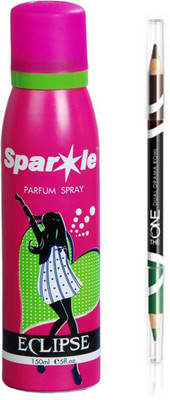 

Oriflame Sweden Dual Drama Kohl Eye Pencil 1.65 g (GREEN MOCHA 33253) one sparkle perfume spray 150 ml(Set of 2)
