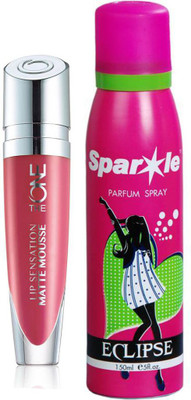 

Oriflame Sweden The ONE Lip Sensation Matte Mousse 5ml (Satin Rose - 31945) With one sparkle perfume spray 150 ml(Set of 2)