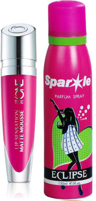 

Oriflame Sweden The ONE Lip Sensation Matte Mousse 5ml (Raspberry Cloud - 31950) With With one sparkle perfume spray 150 ml(Set of 2)