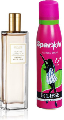 

Oriflame Sweden Women's Collection Innocent White Lilac Eau de Toilette 50ml (32438)With one sparkle perfume spray 150 ml(Set of 2)