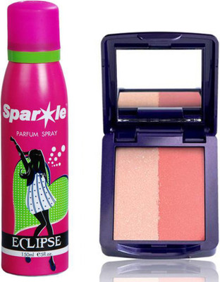 

Oriflame Sweden The ONE IlluSkin Blush 4g (Pink Glow - 30977) With one sparkle perfume spray 150 ml(Set of 2)