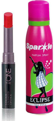 

Oriflame Sweden The ONE Colour Unlimited Lipstick 1.7g (Endless Red - 30575) With one sparkle perfume spray 150 ml(Set of 2)