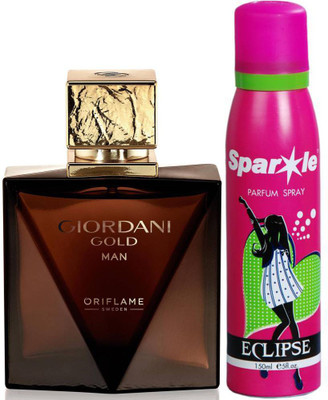 

Oriflame Sweden Giordani Gold Man Eau de Toilette 75ml (32155) With one sparkle perfume spray 150 ml(Set of 2)