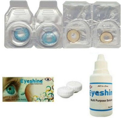 

Eyeshine Blue And Hazel Color Contact Lens 2 Pair Monthly Contact Lens (0, BLUE, HAZEL, Pack of 4) Monthly Contact Lens(0, blue, hazel, Pack of 4)