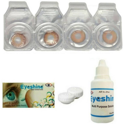 

Eyeshine Brown And Honey Color Contact Lens 2 Pair With Case And Solution(0 Power) Monthly Contact Lens (0, BROWN, HONEY, Pack of 4) Monthly Contact Lens(0, brown, honey, Pack of 4)