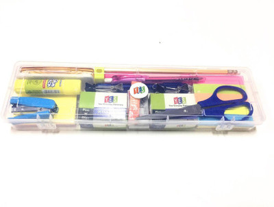 

Yes 1 Compartments Plastic Stationery Set(White)