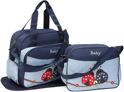 

Offspring Outing Mama Shoulder Diaper Bag Set of 2 Ladybug Print - Blue Shoulder Diaper Bag(Blue)