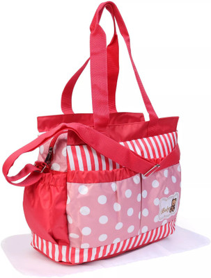 

Offspring Outing Mama Shoulder Diaper Bag Dot And Stripe Print - Pink Shoulder Diaper Bag(Pink)