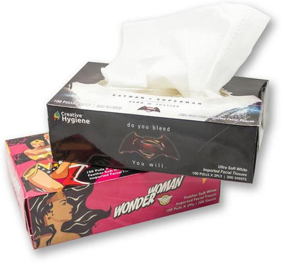 

Creative Hygiene Facial Tissue box 2 Ply 100 Pulls 200 Sheets Pack of 2 Size 200X200mm(Pack of 2)