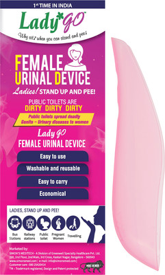

LadyGo Stand up and Pee Reusable Female Urination Device(Pink, Pack of 1)