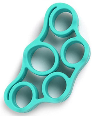 

QUINERGYS ™ Baby blue - Silicone Finger Stretcher Hand Resistance Band Finger Strength Trainer Strengtheners for Rock Climbing Fitness Exercise Workout Hand Grip/Fitness Grip(Blue)