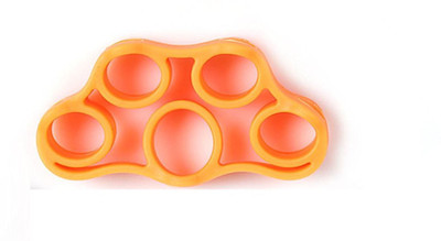 

QUINERGYS ® Melon - Silicone Finger Stretcher Hand Resistance Band Finger Strength Trainer Strengtheners for Rock Climbing Fitness Exercise Workout Hand Grip/Fitness Grip(Orange)