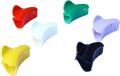 

Sringhar Hair claws clutches pack of 6 pcs in different color Hair Claw(Multicolor, Green, White, Yellow, Black, Red, Purple)