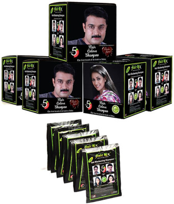 

Hairmix 5mins Male and Female Hair Blackening Shampoo 5 Boxes Hair Color(Black)