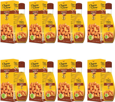

Charm & Glow Almond Oil - 50 ml (Pack of 8) Hair Oil(400 ml)