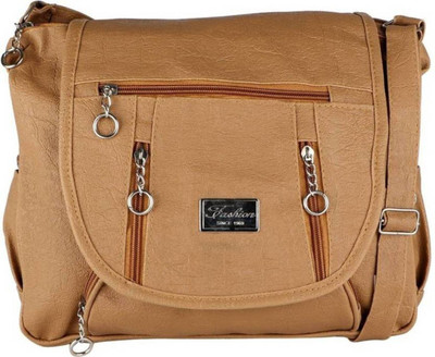 

ONLAND Boys & Girls Casual Brown PU Shoulder Bag