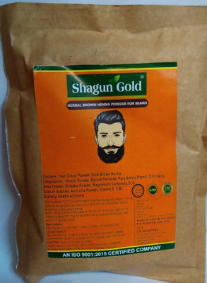 

Shagun Gold Beard powder brown color Herbal Natural cover your Gray Mustache For Men 400gmx2..(800 g)