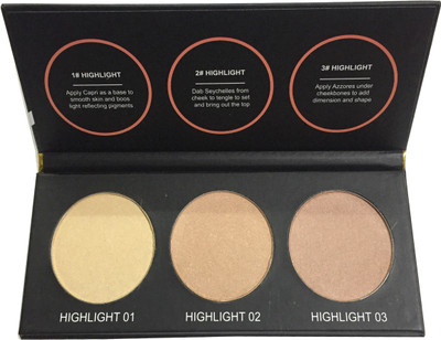 

LUV-LI PROFESSIONAL STUDIO MAKEUP INSTA GLOW 3D HIGHLIGHTER PALETTE Highlighter(MULTICOLOR)