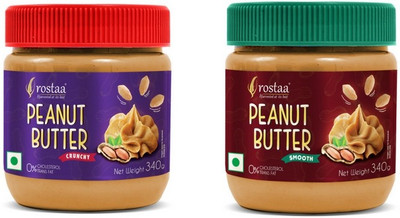 Rostaa Peanut Butter Smooth and Crunchy Combo Pack 680 g(Pack of 2)