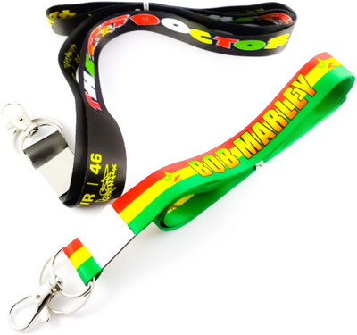 

ShopTop Fabric ID Tag The Doctor 46 and BOB Marley Locking Key Chain