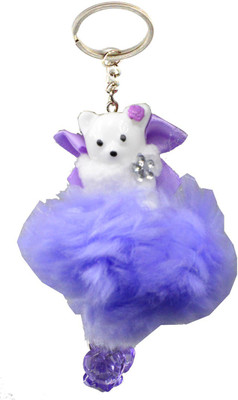 faynci Super Cute Doll Key Chain with Blue Twin Heart Shape with Diamond for Fashion Lover Key Chain