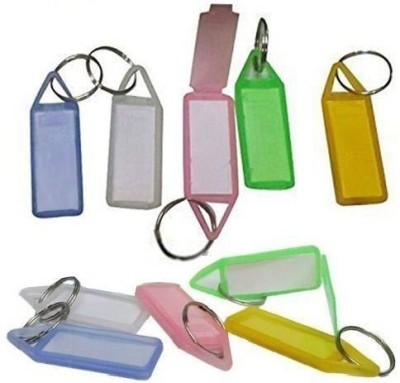 

Universal Pack of 10 Assorted Multipurpose Tag Label Plastic Key Chain