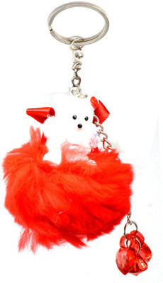 

Faynci Super Cute Doll Key Chain with Red Twin Heart Shape with Diamond for Fashion Lover Key Chain