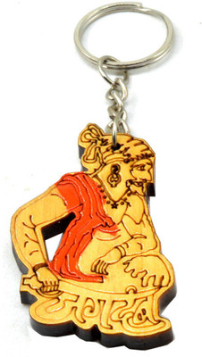 

Faynci Shivaji Maharaj Decorative Engraved Handcrafted Jagdamba Key Chain Key Chain