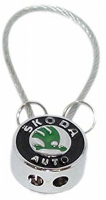 

eShop24x7 Wire Cable Ring 7cm Long Keychain for SKODA Key Chain