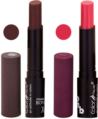 

Color Fever Coffee Creamy Matte Offer Lipstick Set-02-16(Coffee, Pink, 7 g)