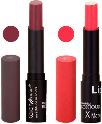 

Color Fever Creamy Matte Lipstick Combo 1-14(Multicolor,, 8 g)