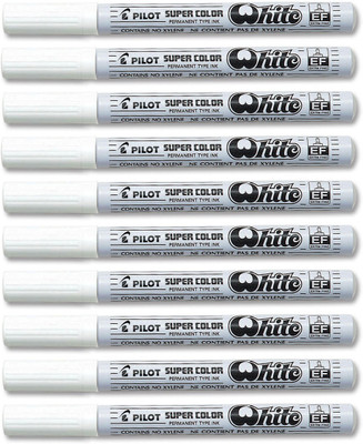 

Pilot 019728 Permanent Marker (White - Extra Fine - Pack of 10)(Set of 10, White)