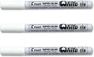 

Pilot 019728 Permanent Marker (White - Extra Fine - Pack of 3)(Set of 3, White)