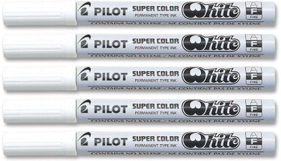 

Pilot 019731 Permanent Marker (White - Extra Fine - Pack of 5)(Set of 5, White)