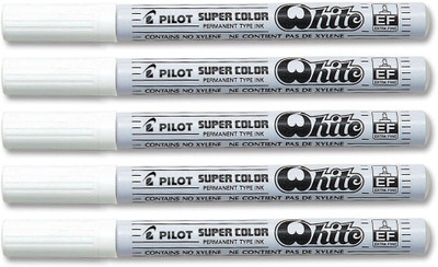 

Pilot 019728 Permanent Marker (White - Extra Fine - Pack of 5)(Set of 5, White)
