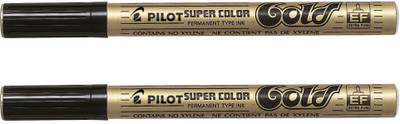 

Pilot 019730 Permanent Marker (Gold - Extra Fine - Pack of 2)(Set of 2, Gold)