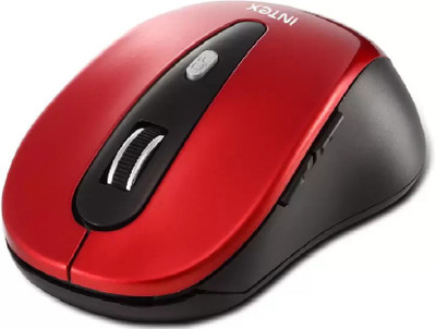 Intex SHINY Wireless Optical Mouse(Bluetooth, Black, Red) available at flipkart for Rs.450