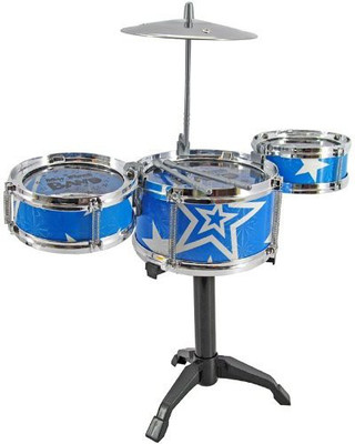 

Huayang Band Jazz Drum Rock Set Children Kid Toddler Christmas Gift Music Toy(Blue)(Multicolor)