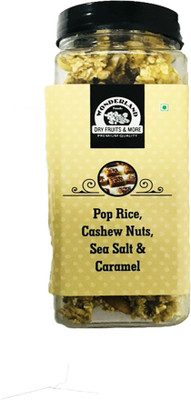 

Wonderland Pop Rice,Cashew Nuts,Sea Salt & Caramel 100g Assorted Nuts(100 g, Mason Jar)