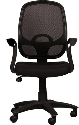 

Ks chairs Fabric Office Arm Chair(Black)