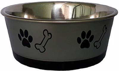 

Tradesk Round Steel Pet Bowl(150 ml Grey)