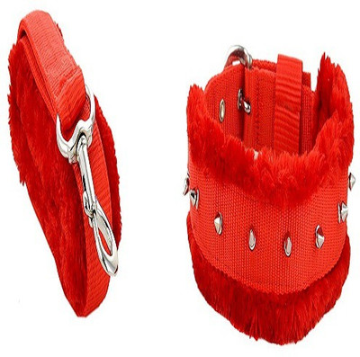 

Skora High Quality And Stylish Nylon Dog Collar & Leash(, Red